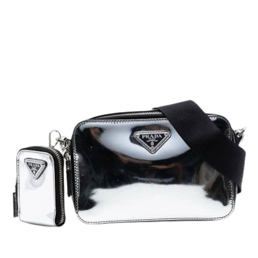 Prada Vintage Pre-owned Vintage Crossbody Taske - Vintage - Dame - Grå - ONE SIZE - Læder