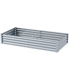 Dyrkningskasse med åben bund Metal 180 x 90 x 30 cm, kapacitet 459 L