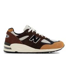 New Balance Mænd Made in USA 990v2 i Black læder, Størrelse 42