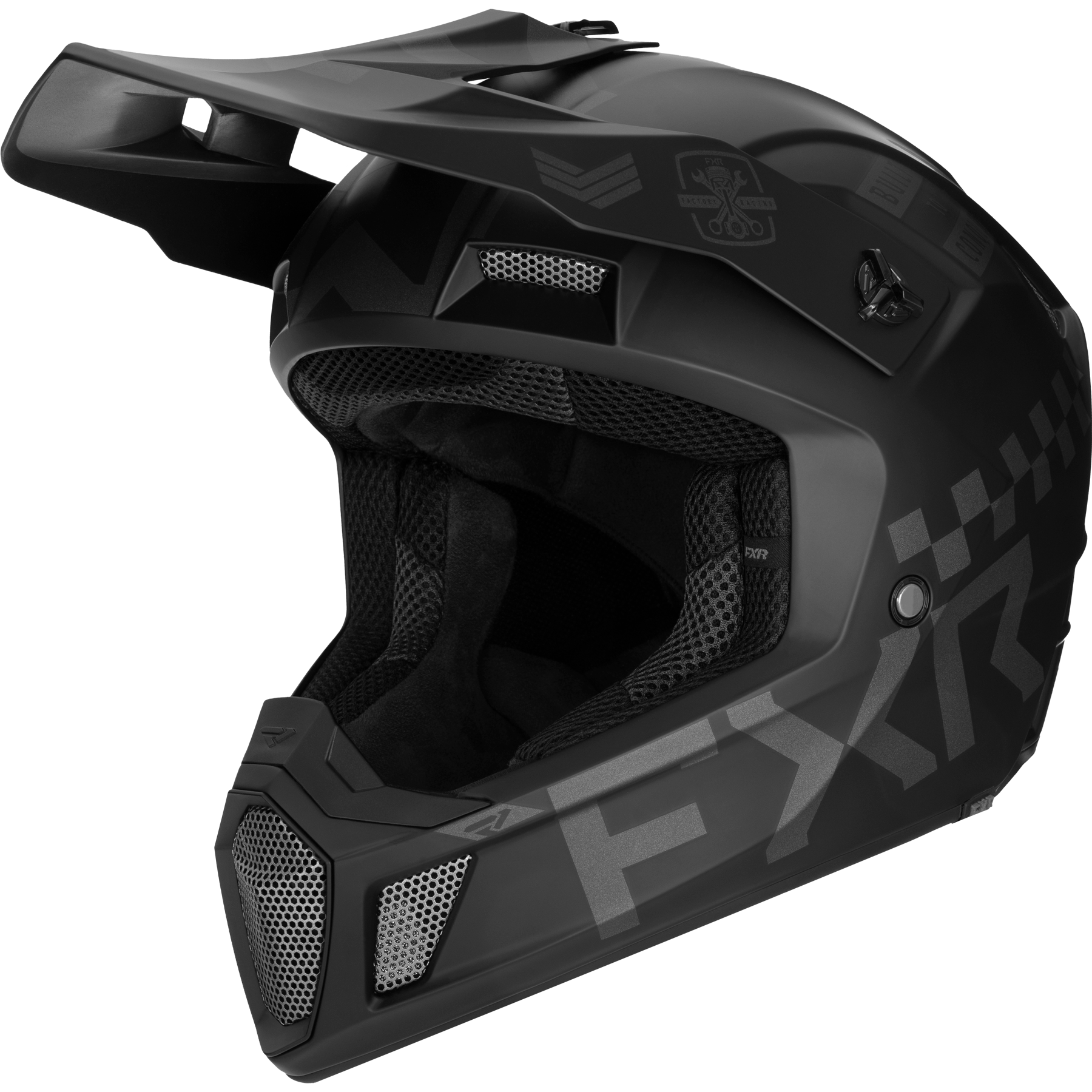 Crosshjelm FXR Clutch Gladiator Sort OpsXXL - Sort Ops - XXL