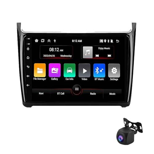 Bilstereoradio, GPS-navigering, 9 tums pekskärm, dubbel Din bilstereo, USB mediaspelare, Android 13 multimedia autoradio för VW polo 5 sedan 2008-2020 med BT 5.0 DTS stöder backup-kamera