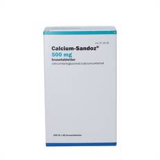 Calcium-Sandoz 500 mg - 100 brusetabletter