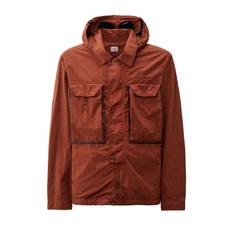 CP COMPANY FLATT NYLON GOGGLE JACKET Size: M, colour: BURGANDY