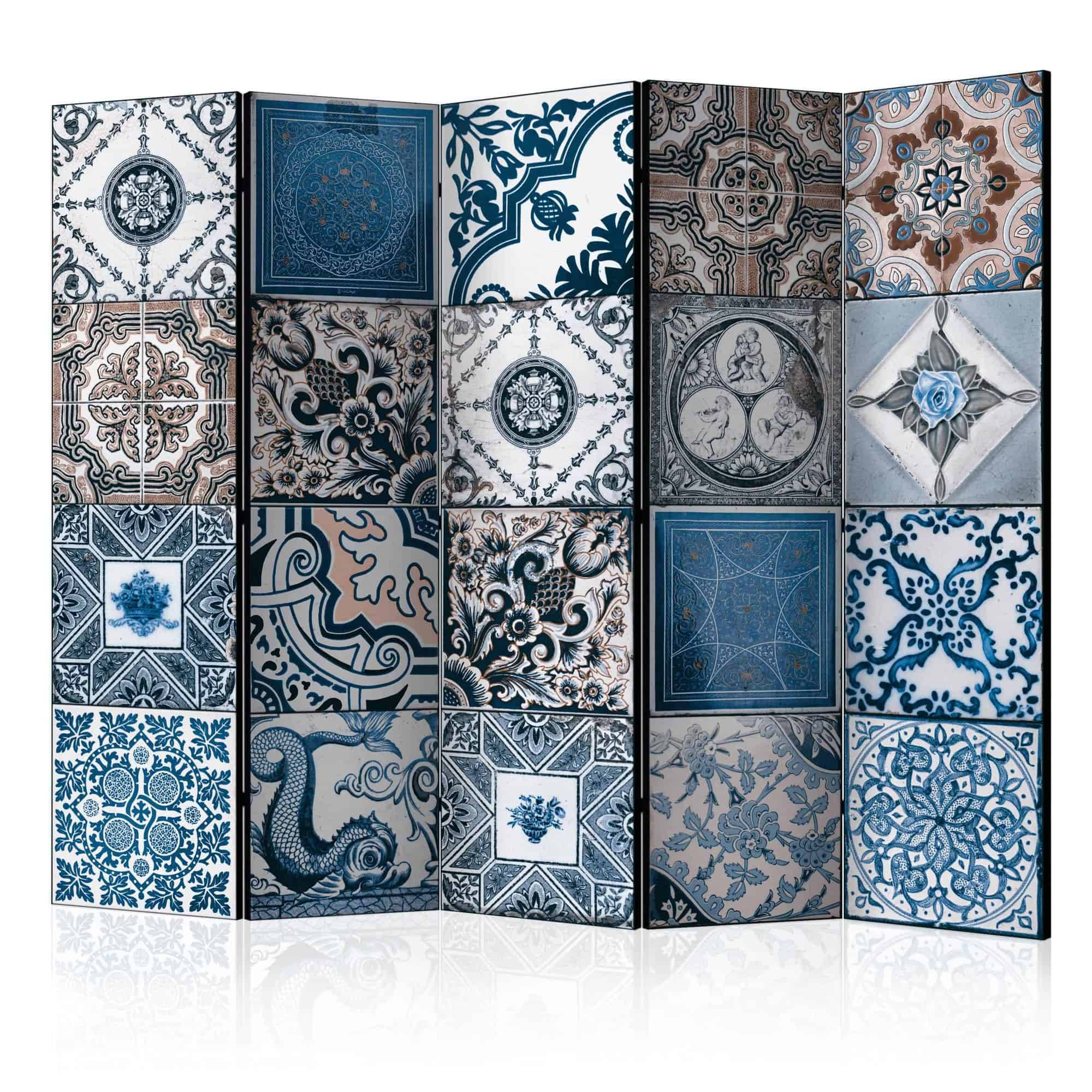 Skærmvæg Blue Arabesque II