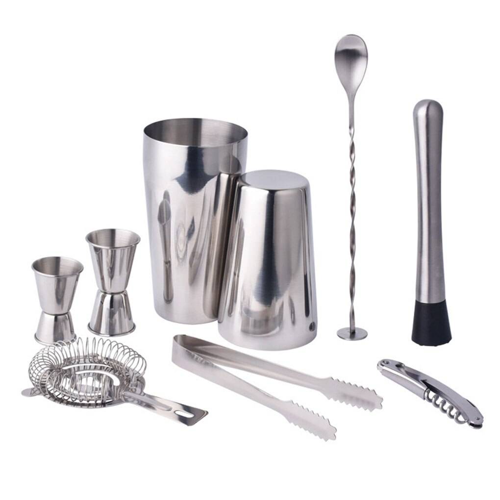 Cocktail Shaker Set 9 Delar Rostfritt Stål