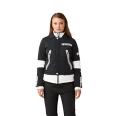 Womens Biker Jacket - 40 / Sort/Hvid - 910 / Yderstof 86 Polyester 14 elastane Inderstof/Isolering 100% Polyester