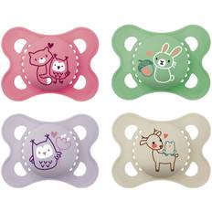 MAM Original Silikon Napp 0-6m 4-pack, Rosa/Neutral