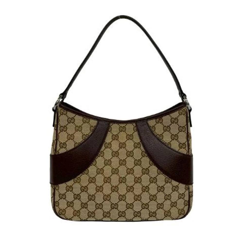 Gucci Vintage - Pre-owned GG Canvas Läder Axelremsväska Vintage - Dam - ONE Size - Läder