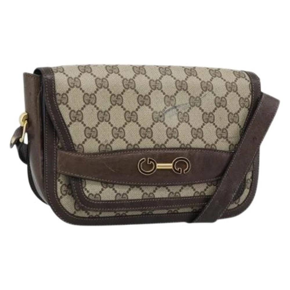 Gucci Vintage Pre-owned Vintage Skuldertaske - Vintage - Dame - Beige - ONE SIZE - Uld