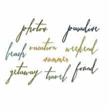 Tim Holtz Sizzix Thinlits Dies - Handwritten Vacation 661286