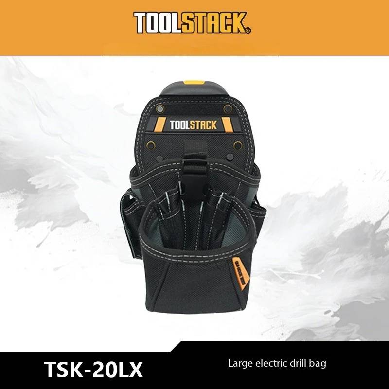 TOOLSTACK TSK-20L Drill Holster Specialist Hand Drill Belt Pouch Repair Installation Portable Storage Tool Bag Oxford Cloth
