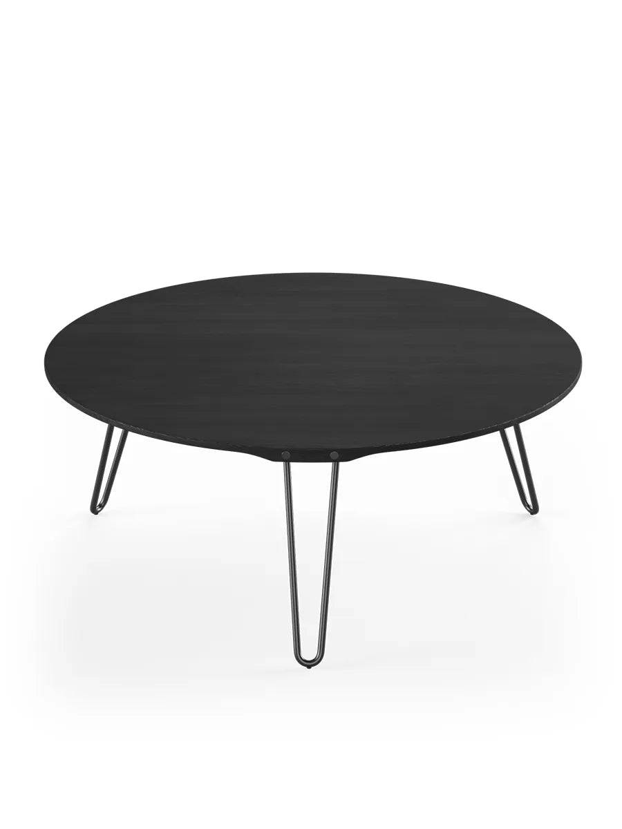AK1850 Sofabord fra Naver Collection Ask sortbejdset / H: 30 cm / Sort pulverlakeret - Jacobsen Plus