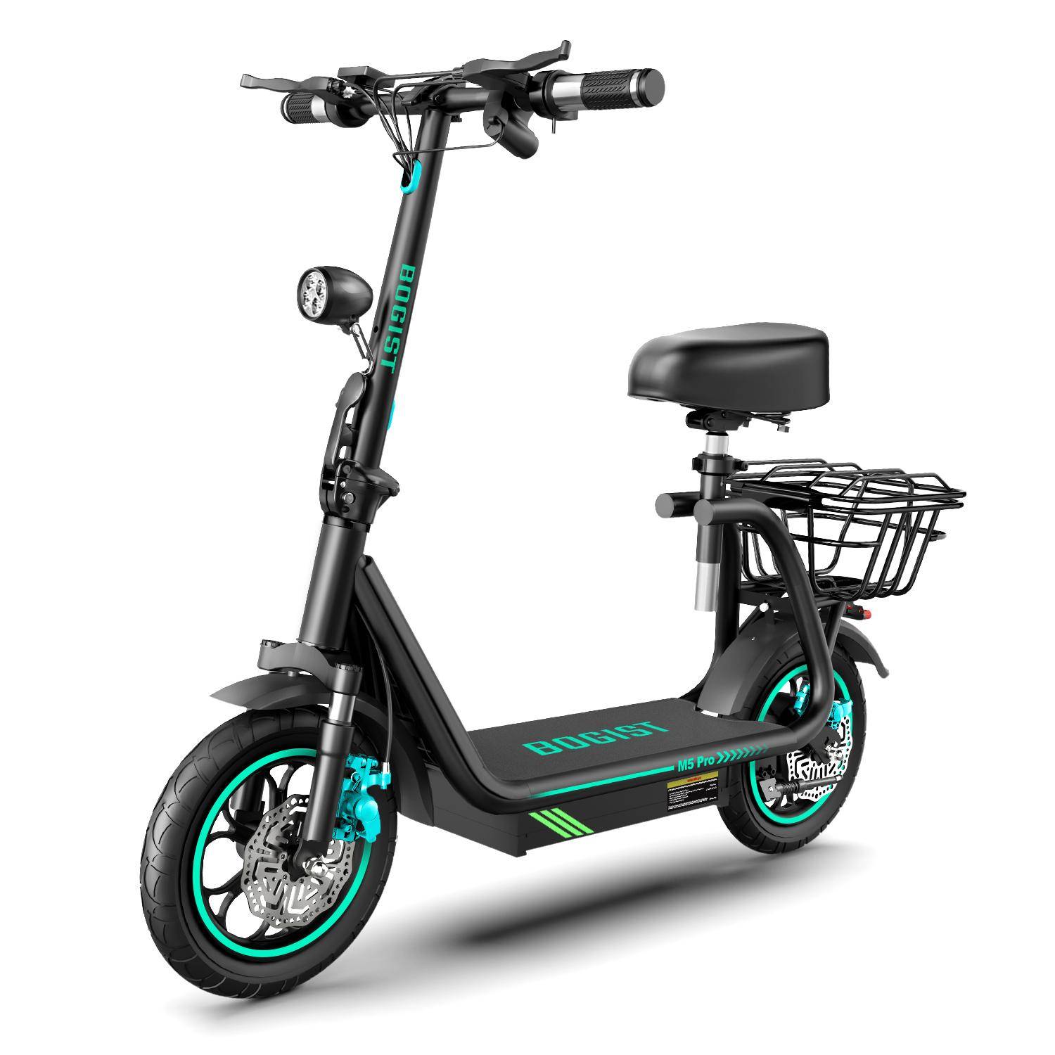 BOGIST M5 Pro+ Elektrisk skoter för vuxna för flera terränger och urban pendling 500W motor 48V15AH batteri 11-tums terrängdäck Utomhus hopfällbar e-skoter