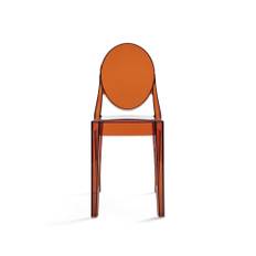 Kartell - Victoria Ghost Chair 4857, Amber - Matstolar - Philippe Starck - Brun - Plast