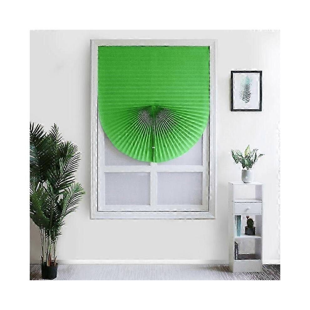 (90X150cm, green) 1Pc for Home Window Door Pleated Blinds Self-adhesive Half Blackout Windows Curtains