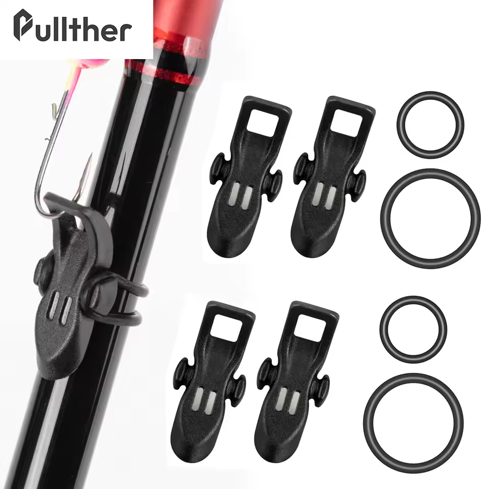 5/10Pcs Magnetic Fishing Hook Keeper Holder Fishing Rod Bait Hanger Fixed Lures Jig Hooks With Rubber Rings Fishing Accessories