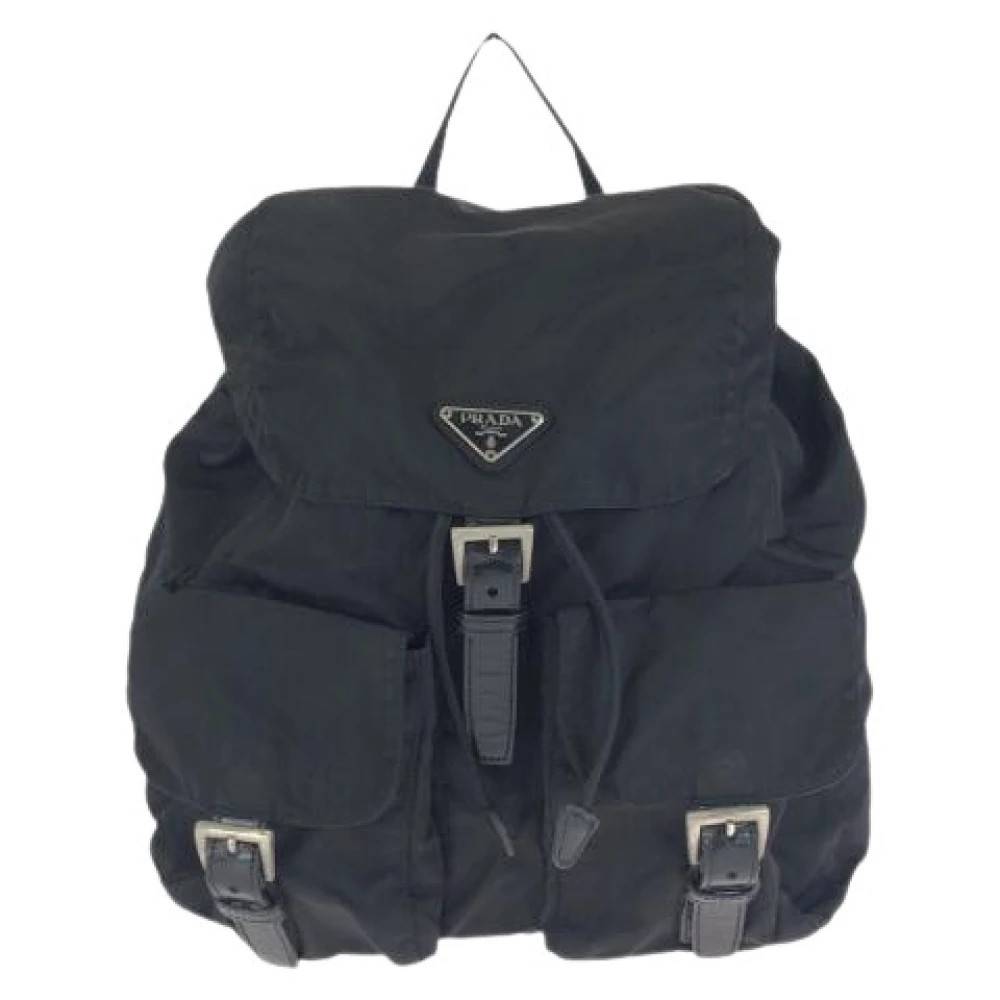 Prada Vintage Pre-owned Tessuto Nylon Rygsæk - Vintage - Dame - Sort - ONE SIZE - Nylon
