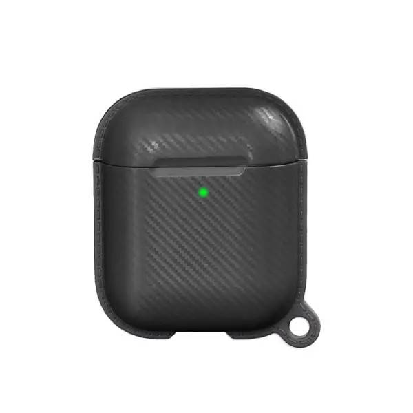 Carbon Fiber TPU beskyttelsescover til dit AirPods etui. Sort..