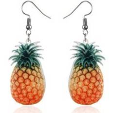 Frukt örhängen mat dingla jordgubbsörhängen för kvinnor tjej kvinnlig akryl vattenmelon örhänge tomat kiwi apelsin smycken - Ananas