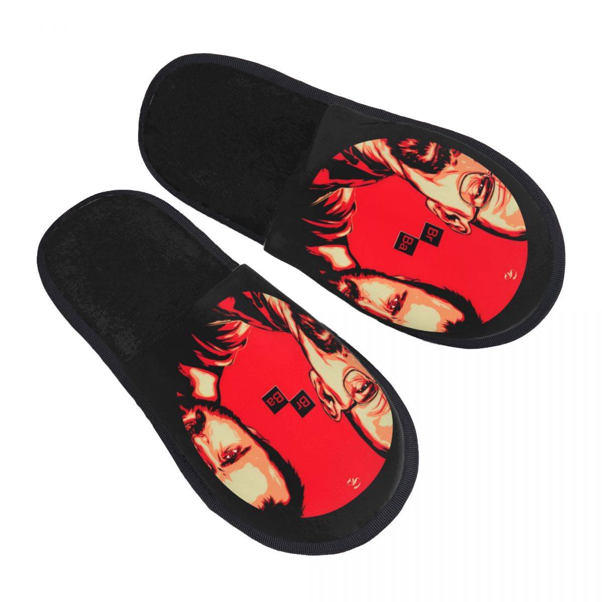 Custom Print Women Breaking Bad House Slippers Cozy Warm TV Show Memory Foam Fluffy Slipper Indoor Outdoor Shoes