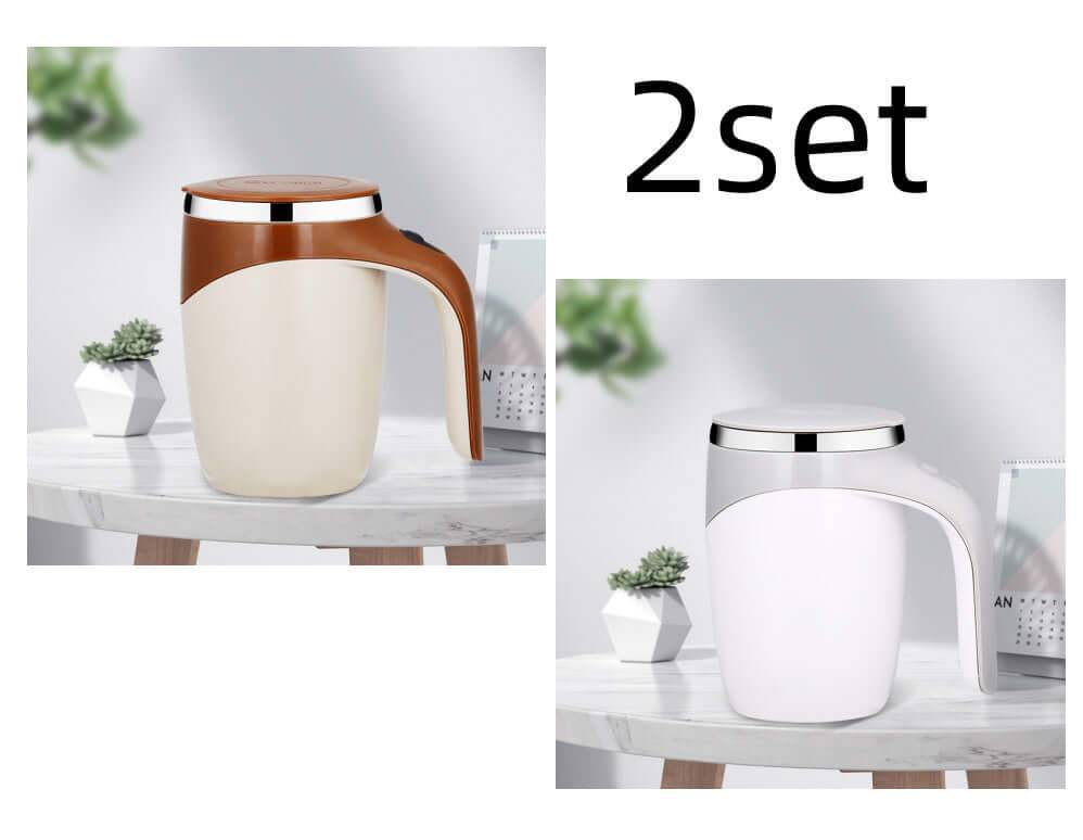 Electric Self-Stirring Coffee Mug Rechargeable Magnetic Cup - Suit2pcs