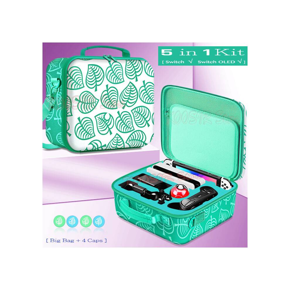 (5 i 1 D)Söt spelförvaringsfodral för Nintendo Switch Mario-tema Bärhandväska Konsolskinn Nintendoswitch