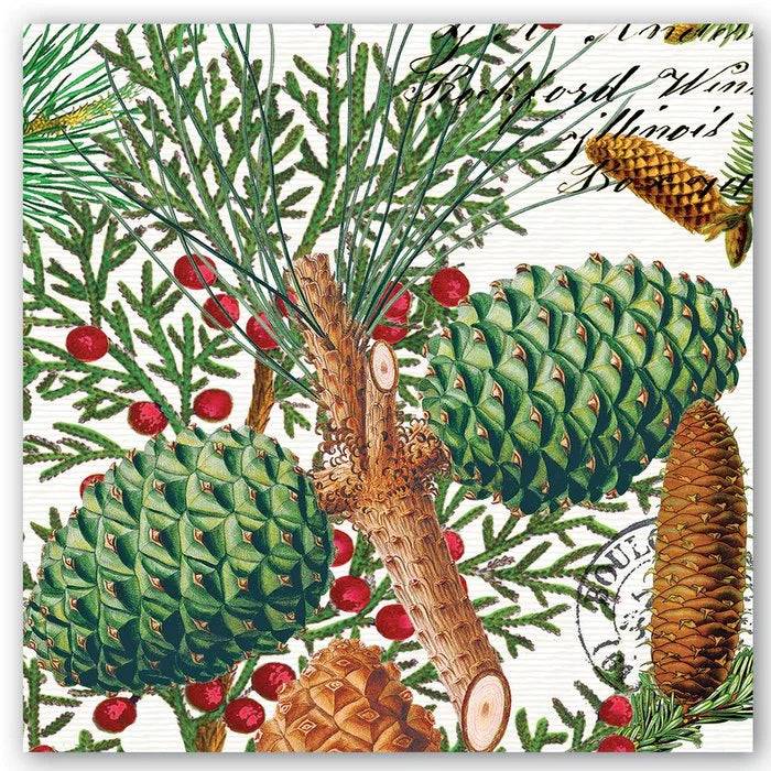 Kaffe servietter Spruce - Luksus Juleservietter | Michel Design Works.