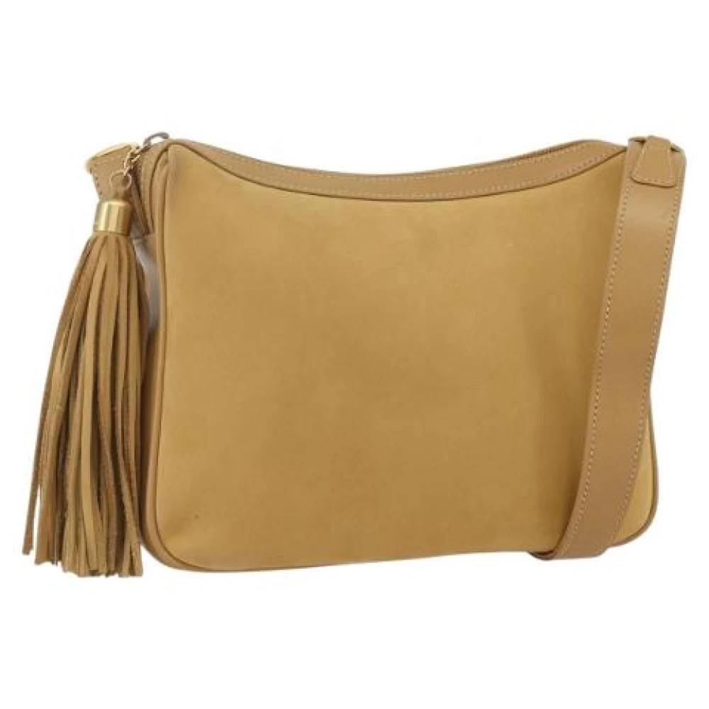 Gucci Vintage Pre-owned Ruskind Skuldertaske - Vintage - Dame - Beige - ONE SIZE - Uld