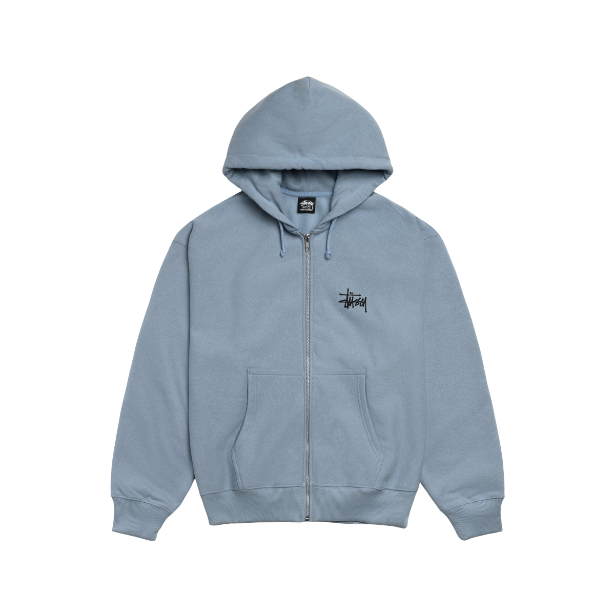 Stussy Basic Zip Hoodie Slate - XL