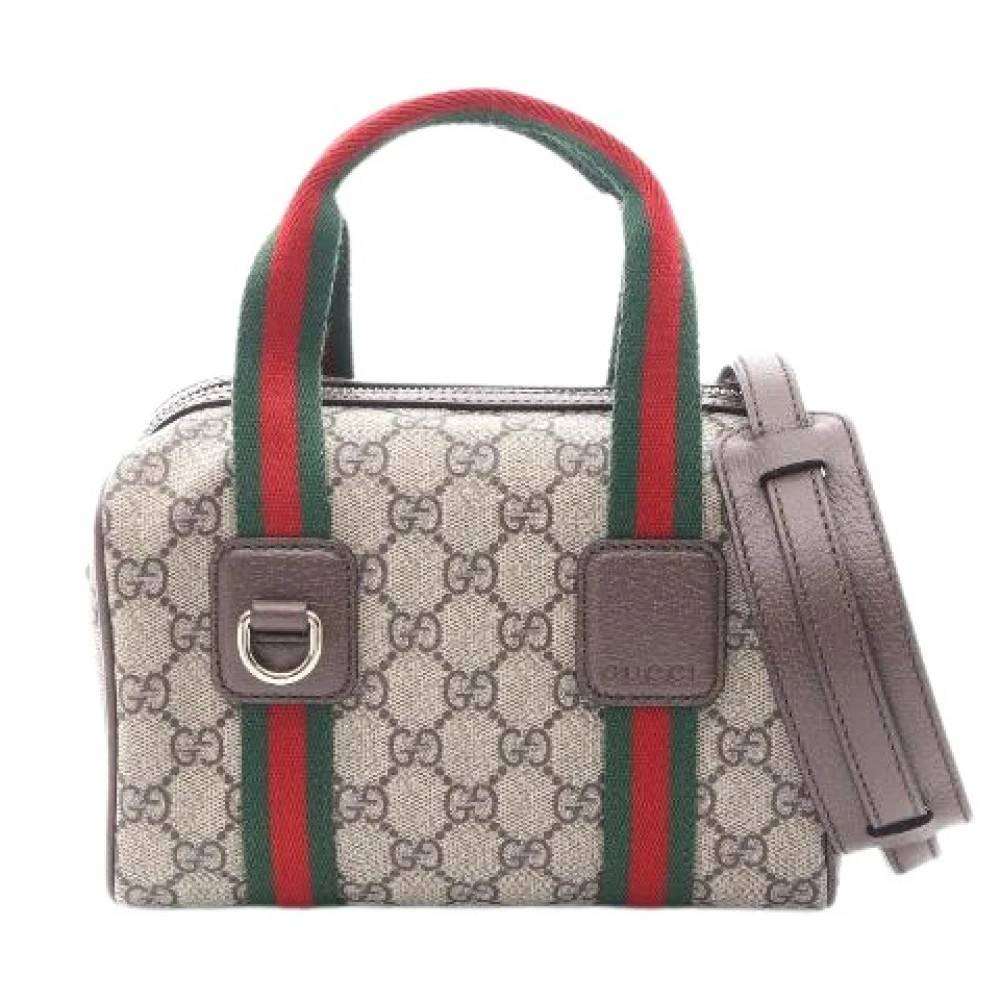 Gucci Vintage Pre-owned Ophidia Mini GG Supreme Håndtaske - Vintage - Dame - Beige - ONE SIZE - Uld