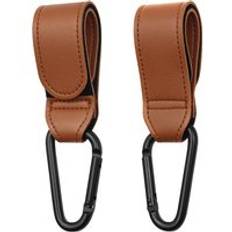 Fast Shipping 3-Day PU Leather Strap Hook Non-Slip Stroller Clips Travel Accessories for Baby Strollers