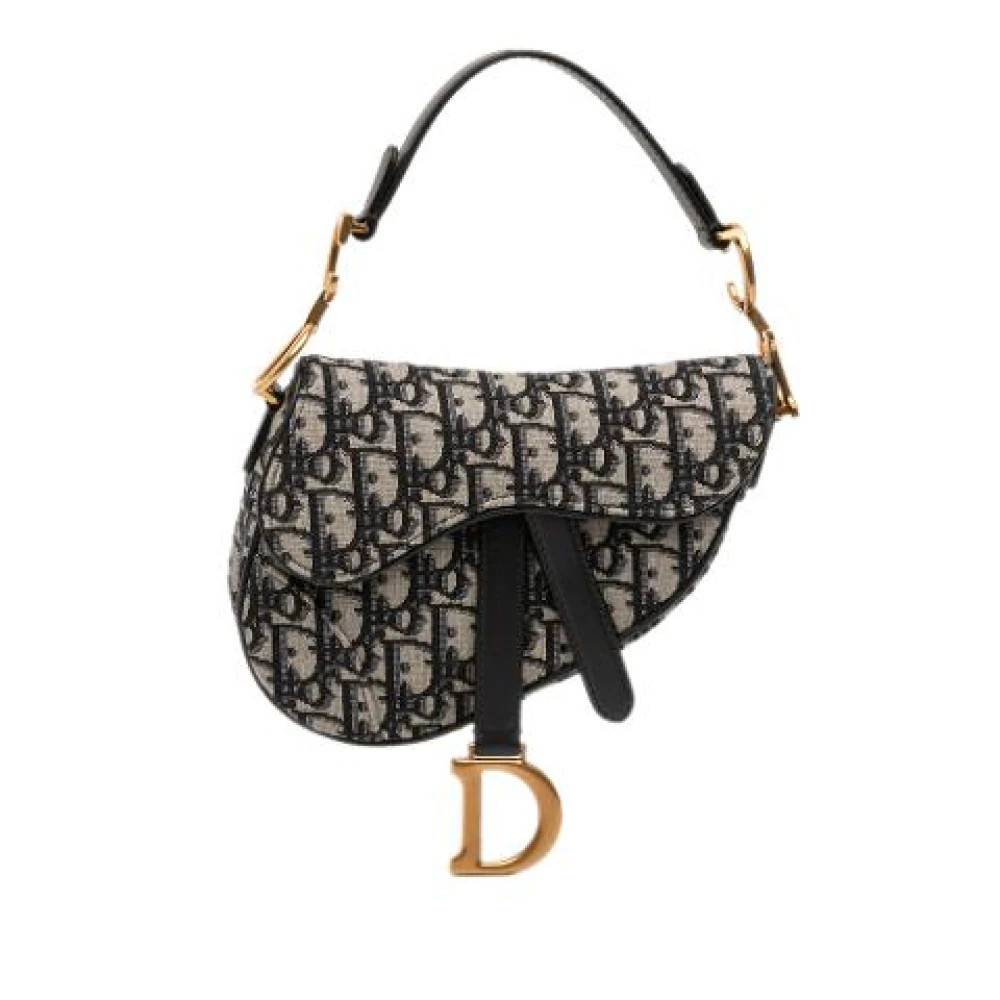 Dior Vintage Pre-owned Canvas Skuldertaske - Vintage - Dame - Blå - ONE SIZE - Uld