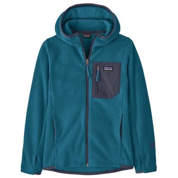 Patagonia Kid's R1 Air Full-Zip Hoody Fleecejacka Barn Storlek S Färg blå