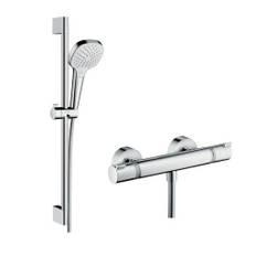 Hansgrohe Croma Select E brusesæt, krom/hvid