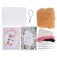 Needle Felting Wool Felt Shiba Inu Animal Plush Doll DIY Making Material Home Decoration Craft