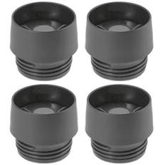 EMSA 513857 Travel Mug Ersatzdeckel für Thermobecher 0,36 Liter & 0,5 Liter, schwarz (4 Stück)