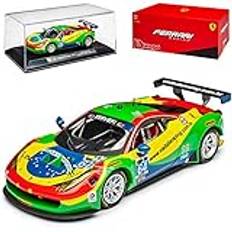 Ferrari 458 Italia GT3 24h Daytona 2016 Bertolini Longo Serra Gomes med bas och monter 1/43 Bburago modell bil