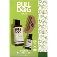 Bulldog Original Beard Care Kit Gavesæt til mænd Peach Wood 10,4 cm - 3 stk.