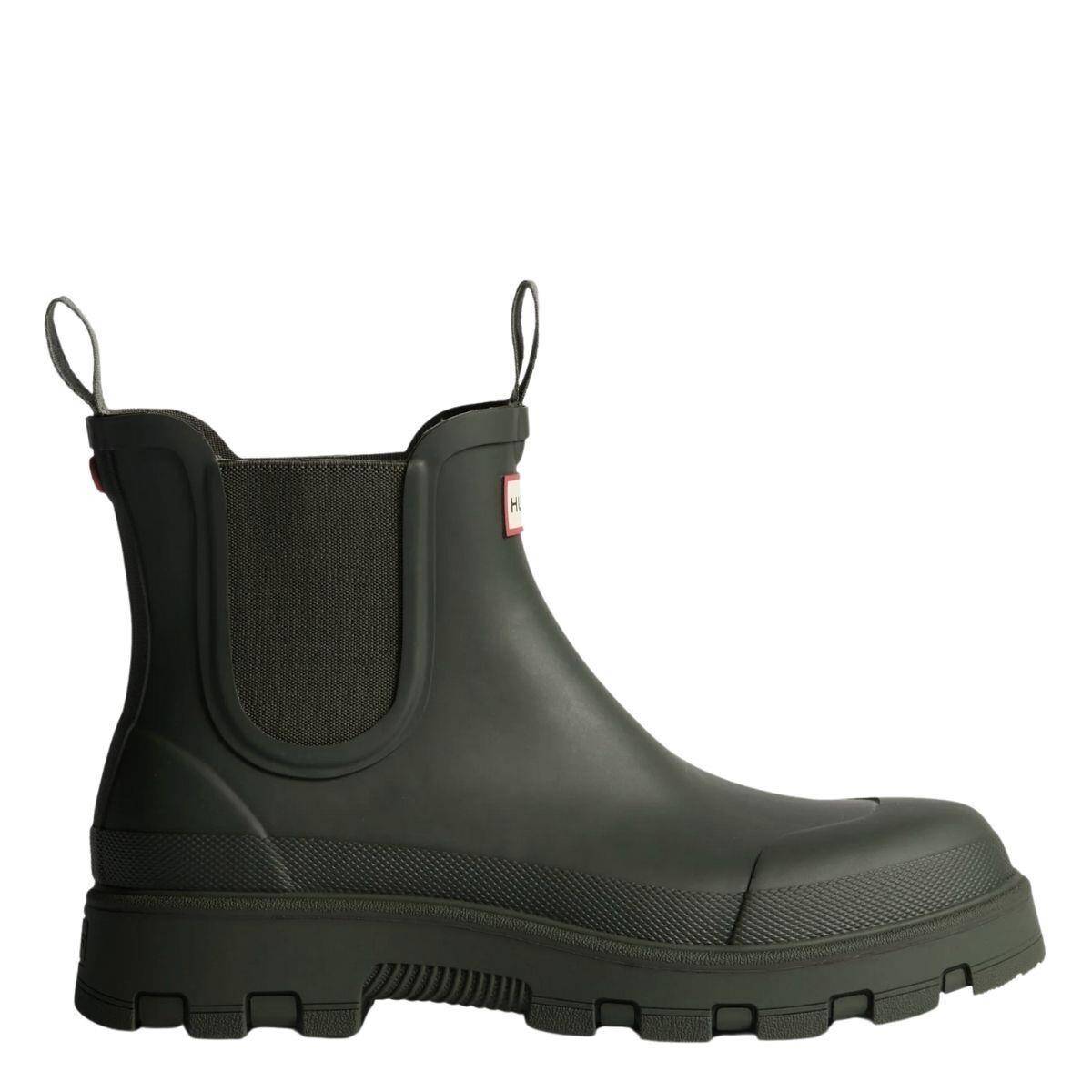 Hunter gummistøvler - Unisex Elements Elastic Chelsea dov/dark olive