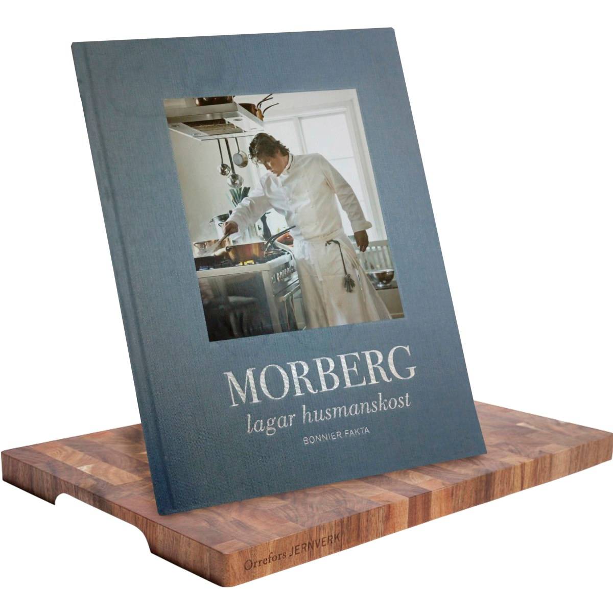 Skärbräda och Morberg kokbok med logotyp, Företagsgåvor