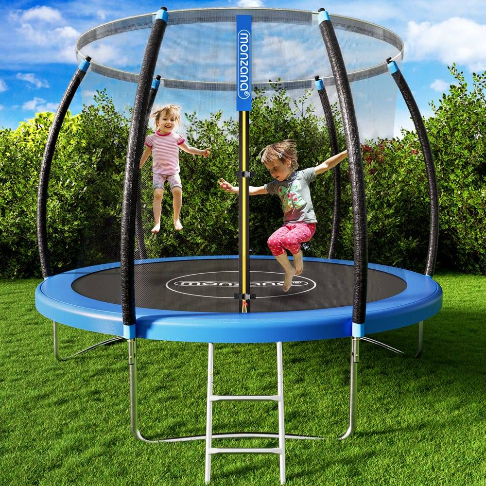 Trampolin Ø244cm sikkerhedsnet inde i TÃV GS