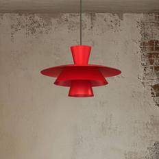 Luminex Hængelampe Plato, dæmpbar, Rød, Stue/spisestue, Metal, Moderne
