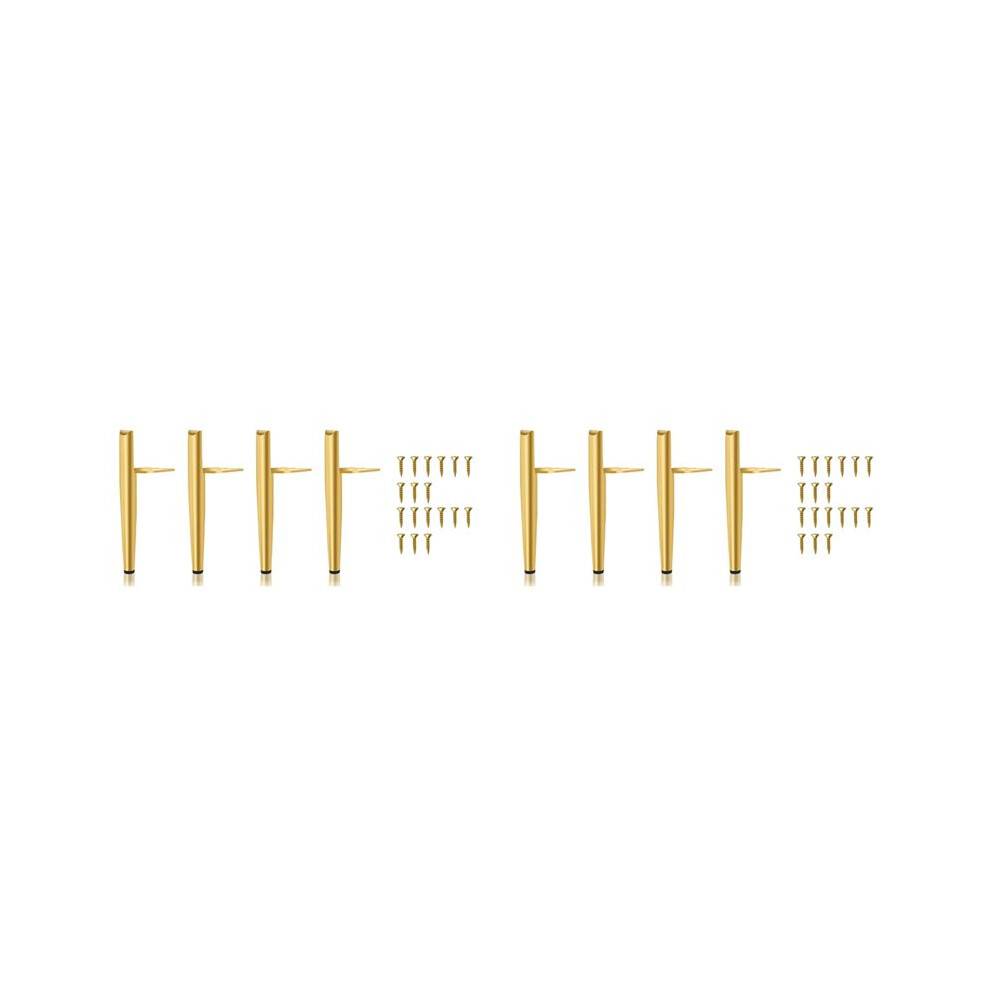 Furniture Feet Height 19.5cm Gold Metal Table Legs Maximum Load 600 Kg Furniture Legs Sofa Foot Cabinet Feet 8Pcs Gold
