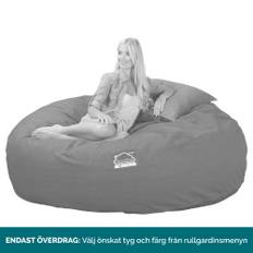 Dubbel saccosäcksoffa XXL C3000-L, CloudSac® Memoryskum ENDAST ÖVERDRAG - Ersättning/reservdelar - Fuskpäls Brun