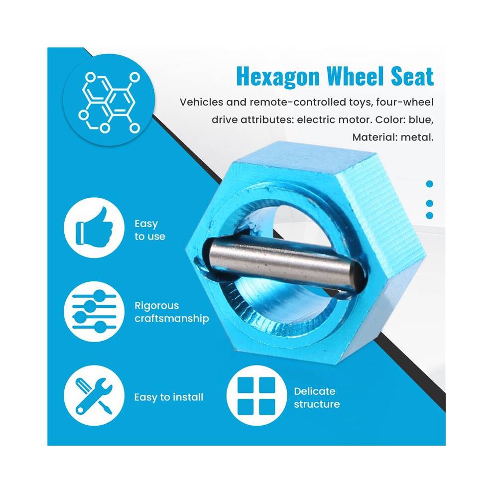 A949-11 Aluminum Hexagon Wheel Hex Mount Hub Pins 7mm Upgrade Parts for 1/18 A949 A959 A969 A979 K929 RC Car