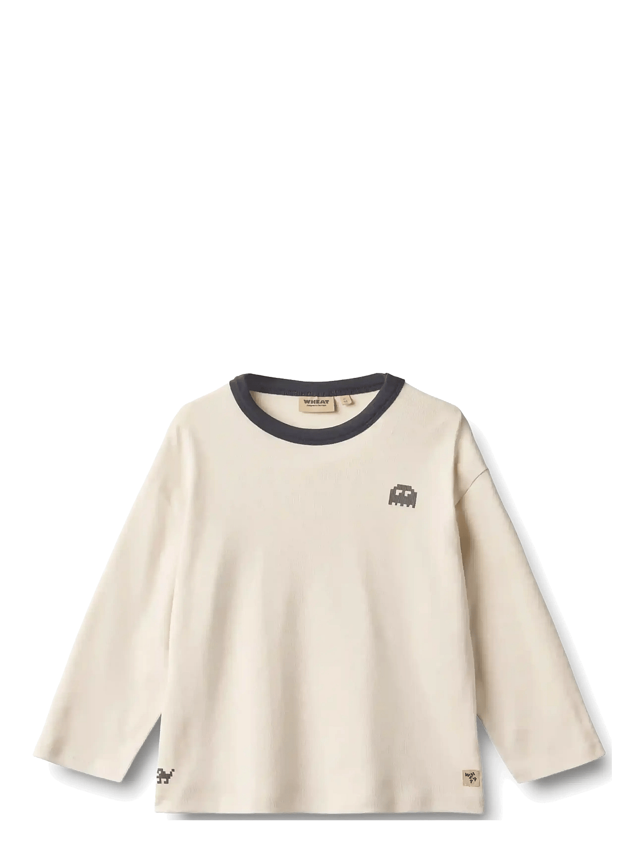 Wheat T-Shirt L/S Calvin - Cream - 140