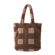 MarMar Teddy shopper skuldertaske - Chunky Hazel Check