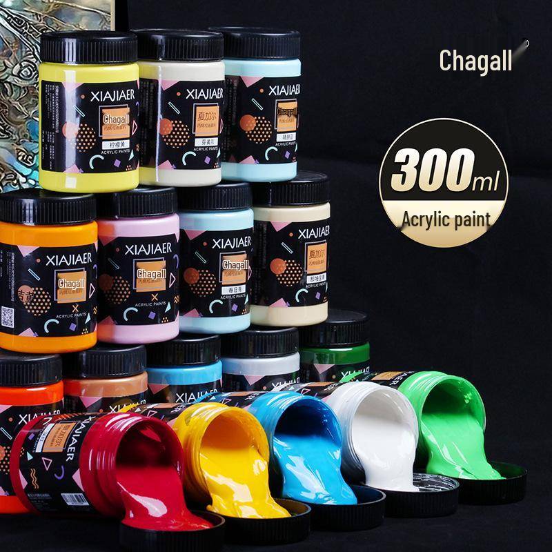 Chagall 300 ml Vattentålig Akrylfärg - 63 Färger för Studenter & DIY Väggkonst.