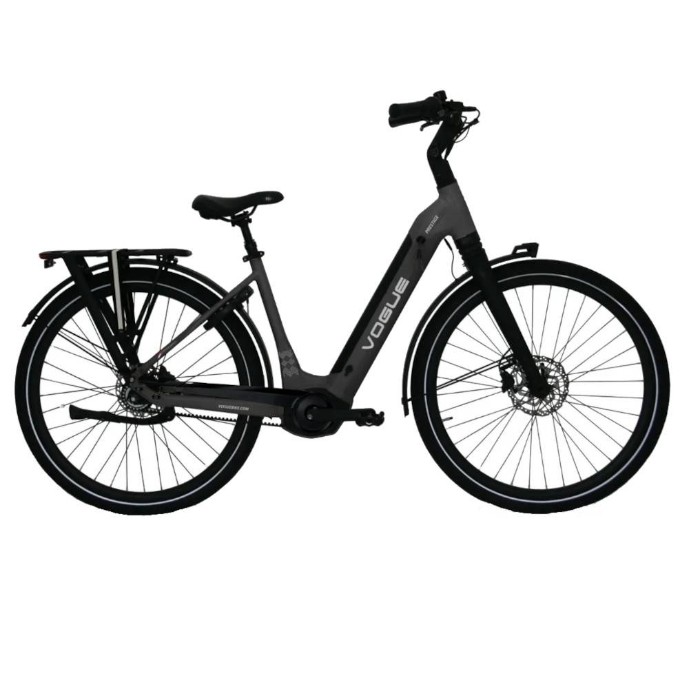 Elcykel Vogue Prestige Centermotor med remtræk Mat Black Sort Str. 49 (155-175 Personhøjde)