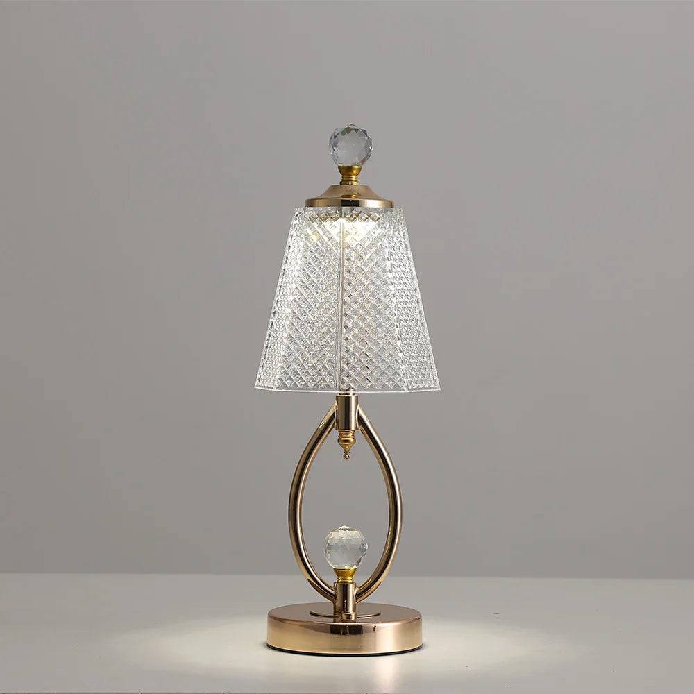 Vintage Kristallbordslampa - Elegant Vintage Kristallbordslampa för Fängslande Atmosfär - A / Oval
